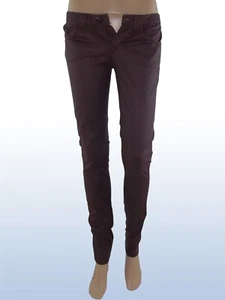 Motivi Pantalone Da Donna Viola Made Italy Dritto Gamba Dritta Cotone Taglia 44 - Imagen 1 de 8