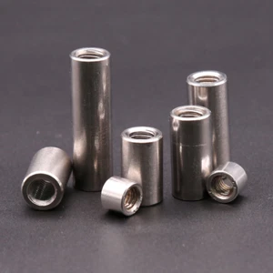 M8 All Thread Round Connecting Nut A2 Stainless Steel Threaded Rod Bar Stud - Picture 1 of 6