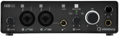 Steinberg IXO22 2-In/2-Out USB2.0 Type C Audio Interface with Two Preamps Black - Image 1 of 4