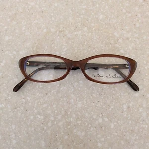 Oscar De La Renta LR126 Womens Eyeglasses Tortoise / Blue 48-18-140  - Picture 1 of 13