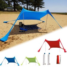 Beach Sunshade Large Family Tent Waterproof Portable Lightweight Sandbag