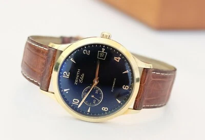 Zenith Elite 18k Mens Watch Ref. 30.0125.680 / 25 631 Black Dial - NICE!!! - Image 1 of 4