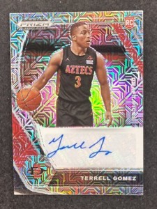 2021 Prizm Draft Picks, Terrell Gomez #DP-TGO AUTO 1/25 SILVER MOJO PRIZM SSP RC