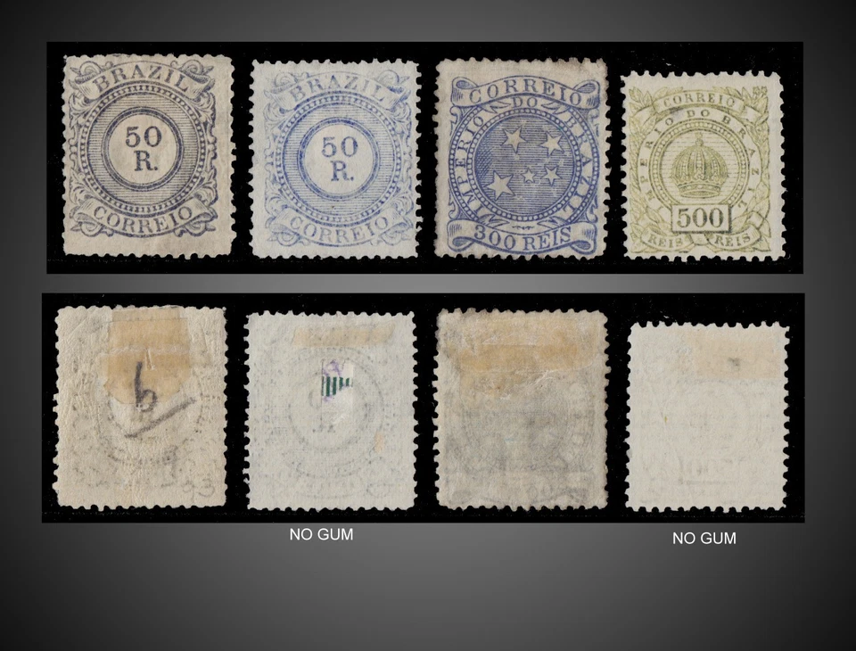 1887  BRAZIL ISSUES - MINT - WITH AND WITHOUT GUM COMPLETE ISSUE  - Image 1 of 1