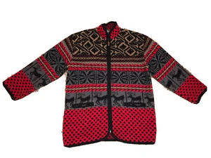 Tundra Canada Full Zip Sweater Gr. SP Jacke 100% Schurwolle Jacke rot/schwarz - Bild 1 von 12