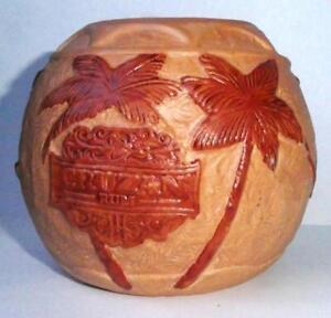 Rzadki-CRUZAN Rum Ceramiczny kubek kokosowy Tiki