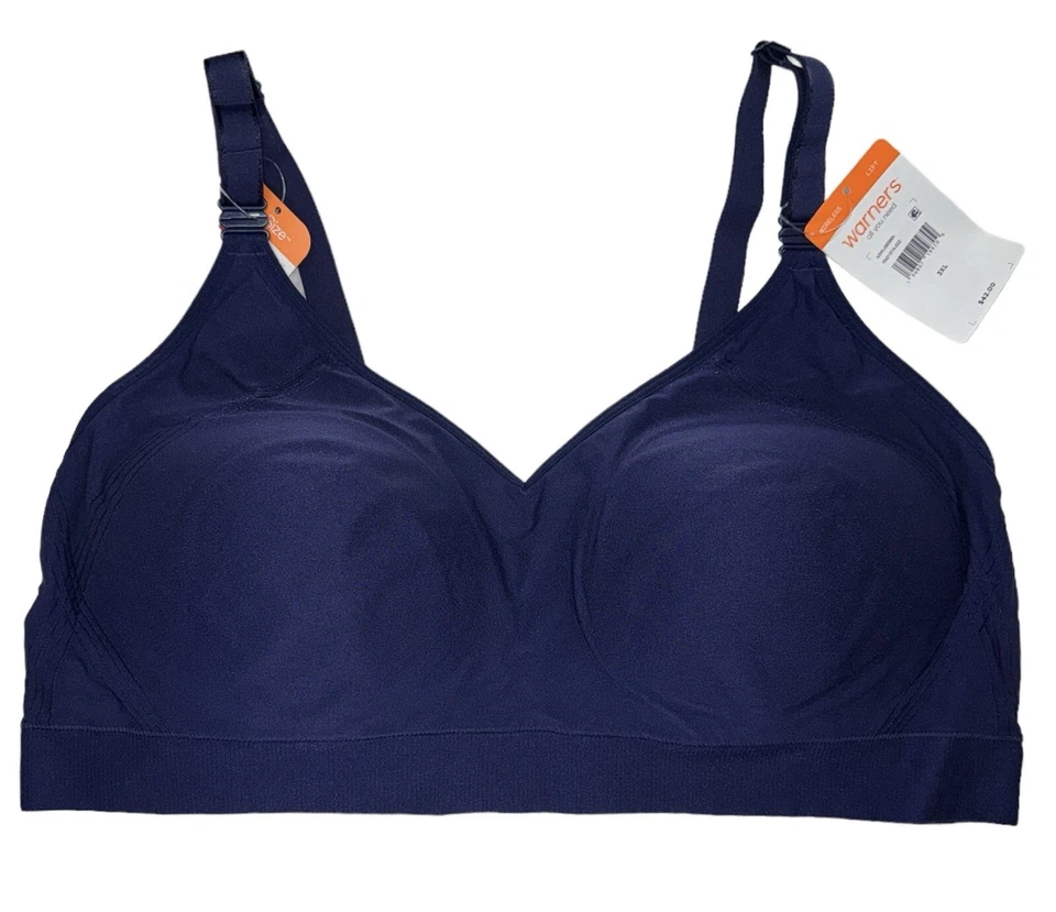 Warners RN0131A Womens Easy Does It Wire Bra Lined size 2X beige EUC