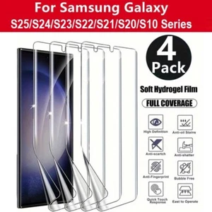 4X For Samsung Galaxy S21 S22 S23 S24 S25 Ultra Hydrogel FILM Screen Protector - Picture 1 of 6