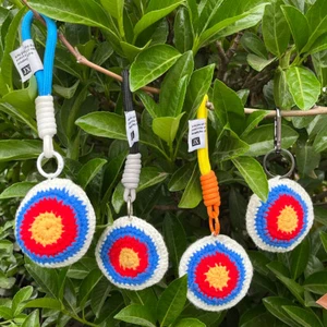 Archery Target Lanyard Key Chain Woolen Gift Collection Decoration Men Women - Picture 1 of 12