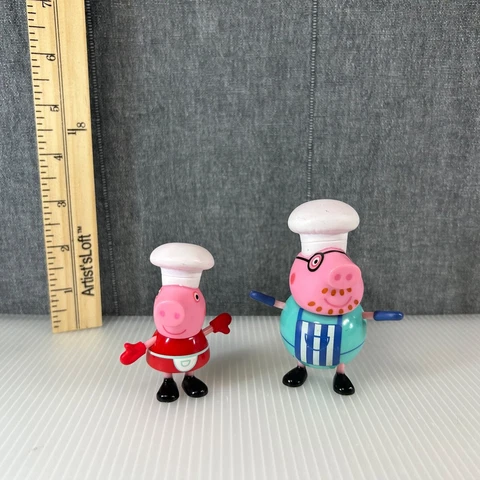 Peppa Pig And Friends Daddy Pig Chef Making Cooking 2" Figure Lot Jazwares Cover