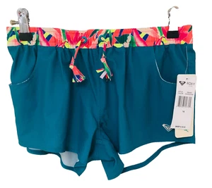 NWT Roxy Shorts Girl XL 14 Biscay Bay Pockets Beachy Coastal Quick Dry Summer - Picture 1 of 7