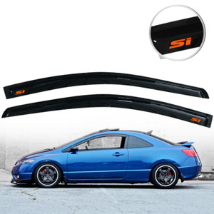 Fit For 06-11 Honda Civic Coupe Window Visor Deflector Rain Shade Guard w/ SI