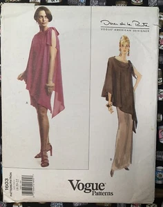 Vogue American Designer OSCAR DE LA RENTA 1603 Misses’ Dress Sizes 18-20-22 UC - Picture 1 of 4