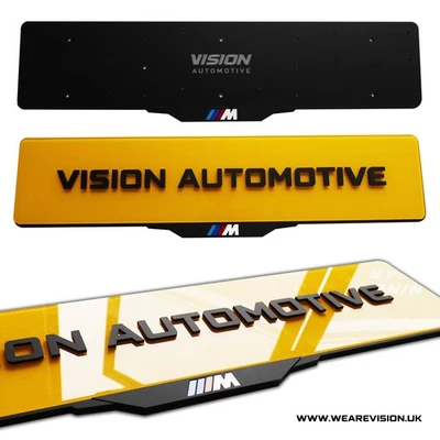 4D Acrylic BMW M Car Number Plate Surround Holder - Personalise Badge & Colour! - Image 1 of 4