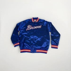 Chaqueta grande para hombre Mitchell & Ness Atlanta Braves MLB Cooperstown Collection - Imagen 1 de 10