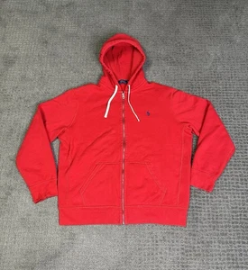 Polo Ralph Lauren Sweatshirt Herren XL/TG Rot Full Zip Hoodie Pony Heavy - Bild 1 von 13