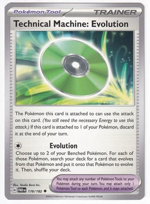 Technical Machine: Evolution 178/182 - SV04: Paradox Rift - LP Pokemon Tool - Image 1 of 2
