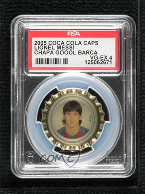 Tapas de botellas de fútbol Coca-Cola 2005 Lionel Messi PSA 4 Foto 1 de 3