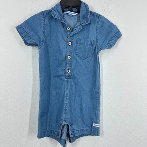RuggedButts Chambray Kurzarm Shorts Strampler Größe 12-18 Monate bezaubernd - Bild 1 von 5
