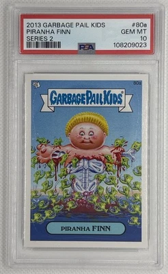 2013 Garbage Pail Kids Piranha Finn #80a SERIES 2 PSA 10 Gem Mint 🌶️🥵 - Image 1 of 2