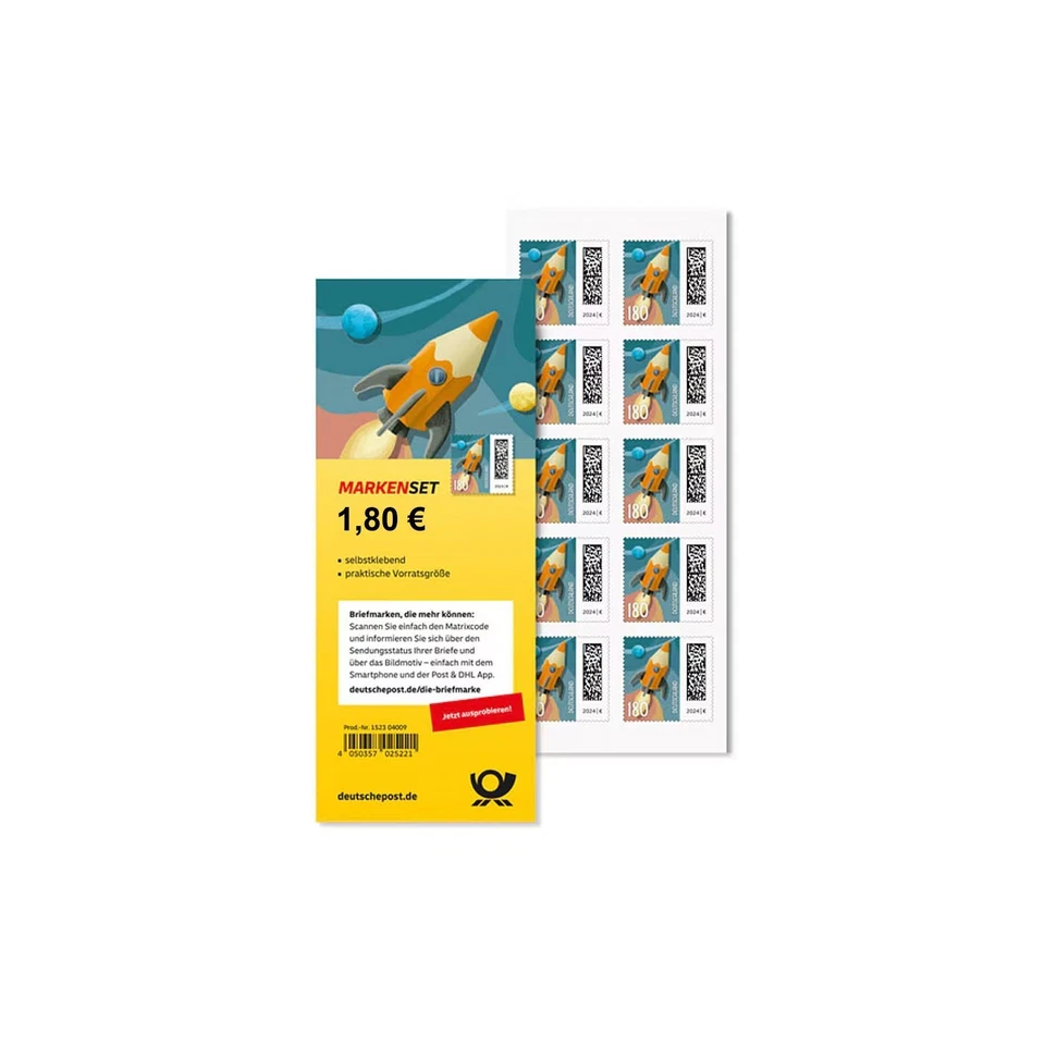 10 Briefmarken Deutsche Post selbstklebend | Porto 1,80 € | Original Postwert - Bild 1 von 1