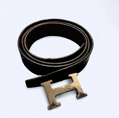 AUTHENTIC Hermes Reversible Silver Belt 32mm Belt - Image 1 of 4