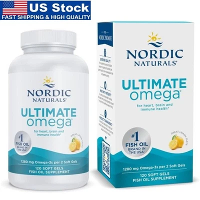 Nordic Naturals Ultimate Omega 120ct - Omega-3 suplemento de aceite de pescado limón Foto 1 de 4