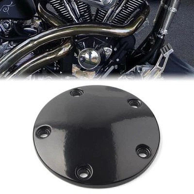 1X Cubierta de puntos temporizadores negros 7805-0080 para Harley Davidson Twin Cam Softail Dyna Foto 1 de 4