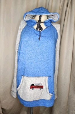 CAMP DAVID "Enjoy The Journey" TAMPA FL Sudadera con Capucha Azul y Gris ColorBlock Foto 1 de 4