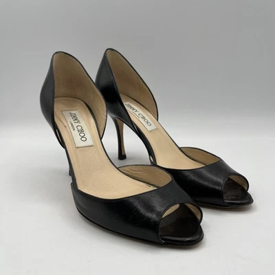 Tacón de cuero negro Jimmy Choo para mujer talla 36,5 EU - A111113 Foto 1 de 4