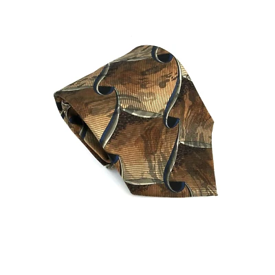 J. Ferrar Mens Necktie 100% Silk Brown Tie - 60" x 4" - Image 1 of 4