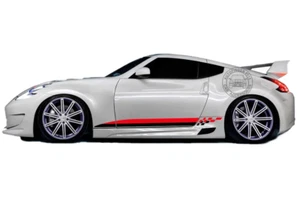 2 PCS Car Door Sticker For Nissan 350Z 370Z Fairlady Z33 Z34 Side Stripe Decals - Picture 1 of 17