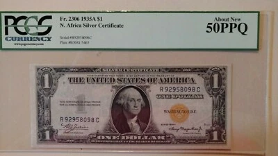 Fr. 2306  1935A $1.00 N. Africa Silver Certificate  PCGS  50 - Image 1 of 4