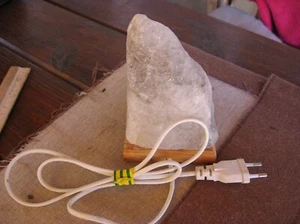  Salt Lamp 100% Authentic  ,white Salt Lamps,from a single crystal of salt  - Picture 1 of 7