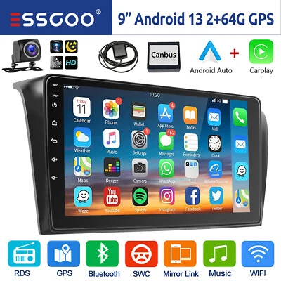 Android 13 2+64G Carplay Autoradio GPS Navi WIFI RDS +Kamera Für Mazda 3 2003-09 - Bild 1 von 4