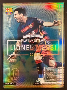 2015-16 Panini WCCF Player of the Year Lionel Messi Barcelona refractor card - Picture 1 of 1