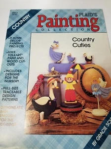 Plaids Painting Collection, Country Cuties, Grace Schwan, 1986, Folkart Painting - Picture 1 of 3
