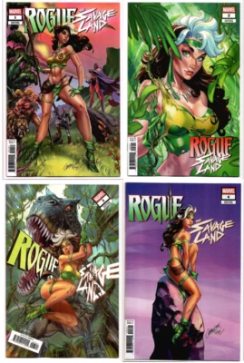 Rogue Savage Land #1 2 3 4 J. Scott Campbell TRADE Variant SET Lot 2025