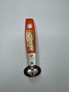 Retro MCM Vintage Orange Bottle Can Opener Kitchen Bar Made in Hong Kong Golden - Picture 1 of 4