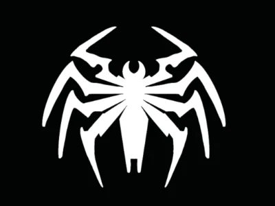 Calcomanía de vinilo Venom Black Suit Insomniac Symbiote Spider-Man Venom PS5 LOGO Foto 1 de 4