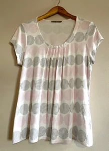 ✨ M&S Size 14 Scoop Neck Capped Sleeve Stretch Jersey Summer Blouse Work Casual - Picture 1 of 2