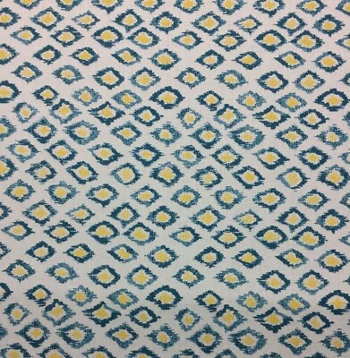 BALLARD DESIGNS BERMUDA IKAT BLUE SUNBRELLA PERFORMANCE FABRIC 1.75 YARDS 54"W Foto 1 de 4