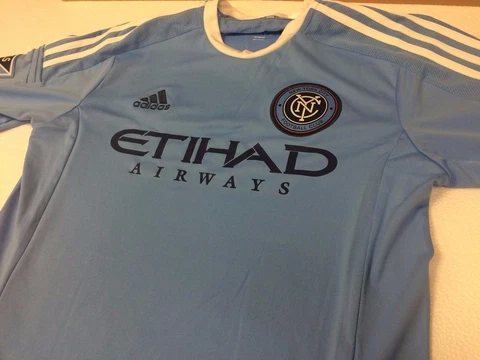 New Mens Adidas New York City FootballL Club Soccer Jersey-Size Small Cover