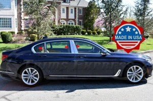2016-2022 BMW 7 Series G11 G12 6Pc Chrome Pillar Post Stainless Steel Trim - Bild 1 von 2