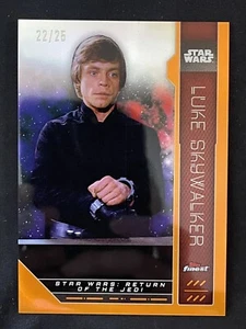 2023 Topps Finest Star Wars Luke Skywalker Orange Refractor FN-55 #’rd /25 - Picture 1 of 2