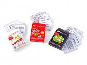 Christmas After Dinner Game Cards Trivia, Jokes, Yes or No Challenge - Set of 3 - Picture 1 of 3