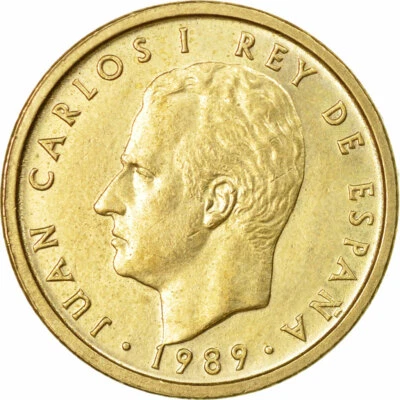 [#532266] Coin, Spain, Juan Carlos I, 100 Pesetas, 1989, Madrid, AU(50-53) - Image 1 of 2