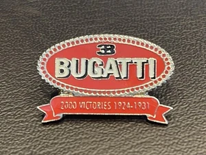 BUGATTI - 2000 VICTORIES 1924 - 1931 MOTOR CAR RACING RARE LAPEL PIN BADGE - Picture 1 of 6