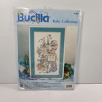 Kit de punto de cruz contado castillo Sleepytime Bucilla Baby Collection #41459 - 1996 Foto 1 de 4