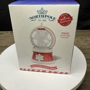 Hallmark Keepsake Northpole HAPPINESS MAKES MAGIC Musical Spinning NIB QGO1193 - Picture 1 of 11
